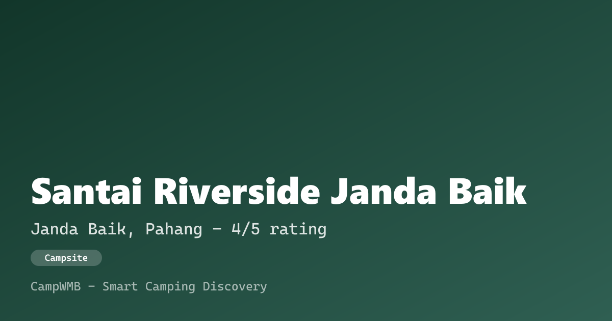 Visual sementara Santai Riverside Janda Baik