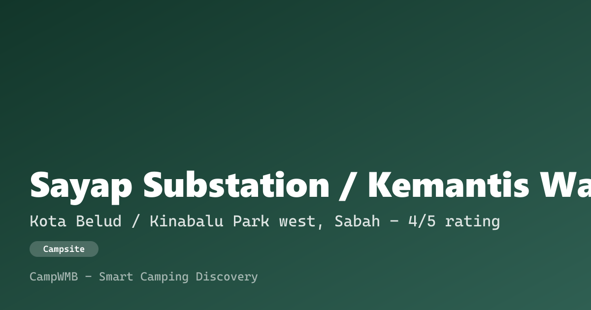 Visual sementara Sayap Substation / Kemantis Waterfall