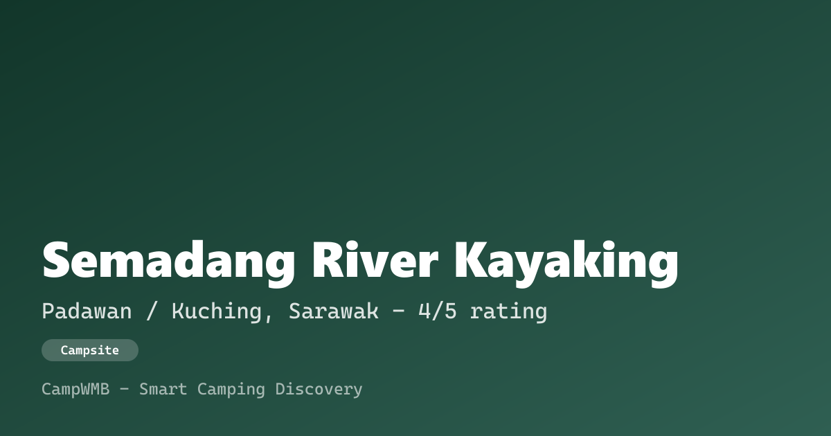 Visual sementara Semadang River Kayaking