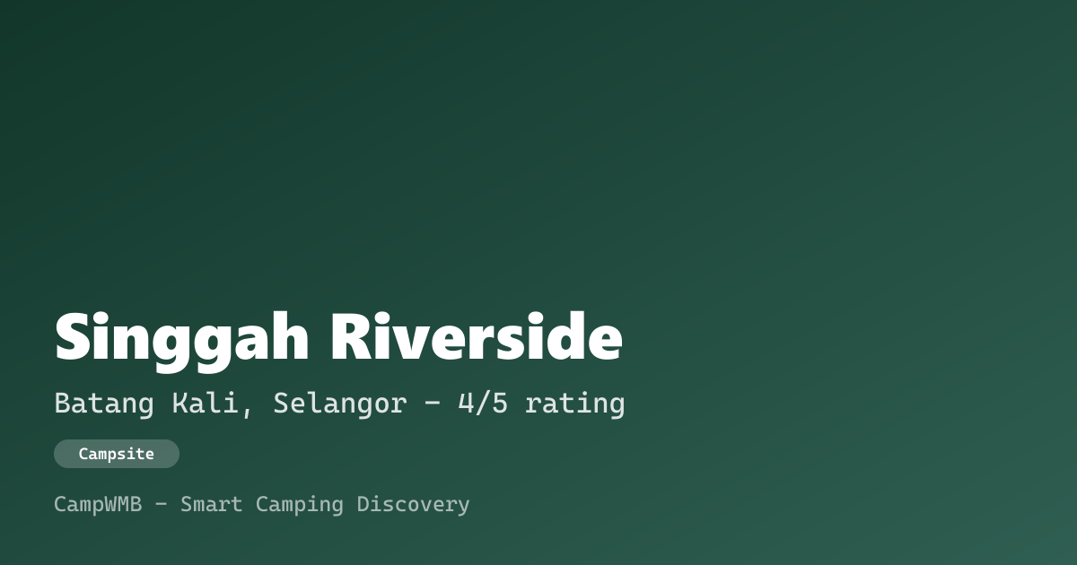 Visual sementara Singgah Riverside