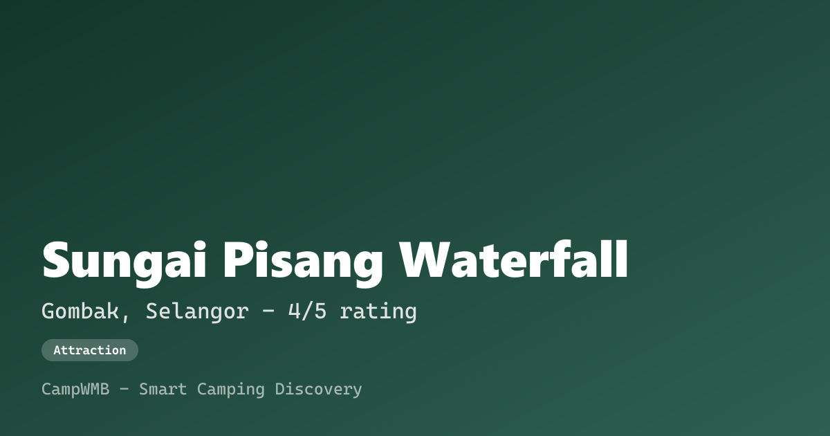 Visual sementara Sungai Pisang Waterfall