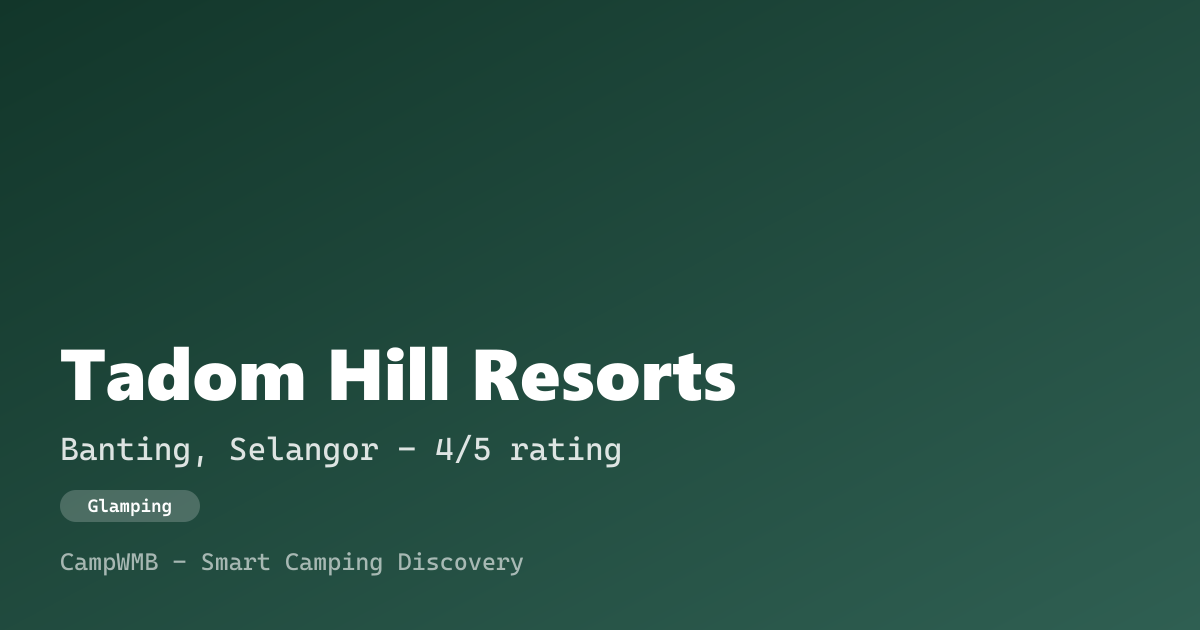 Visual sementara Tadom Hill Resorts