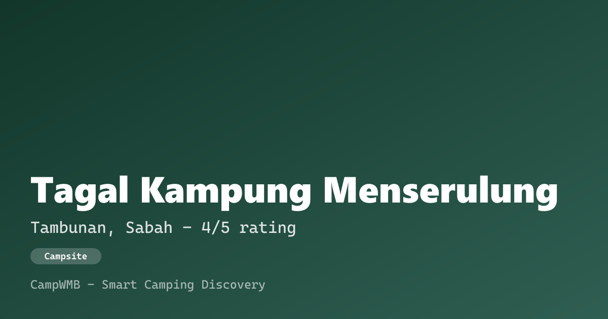 Visual sementara Tagal Kampung Menserulung