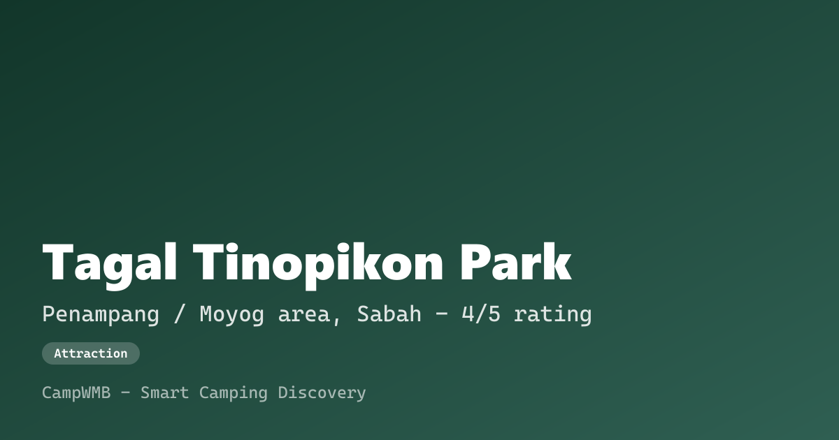 Visual sementara Tagal Tinopikon Park