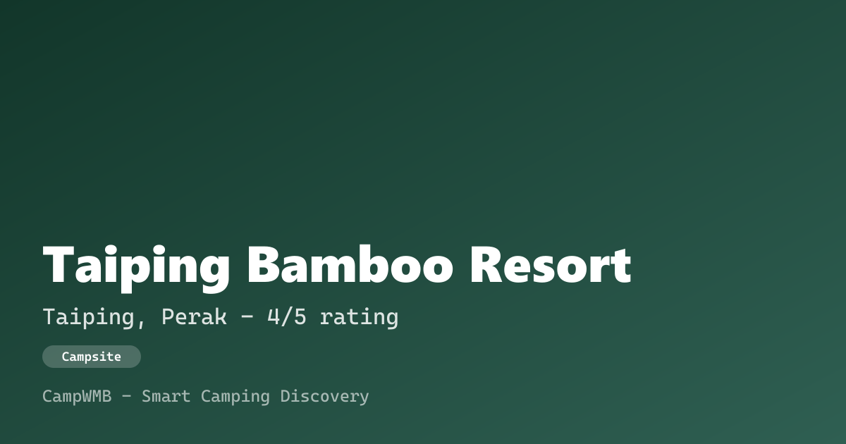 Visual sementara Taiping Bamboo Resort
