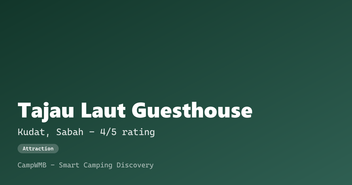 Visual sementara Tajau Laut Guesthouse