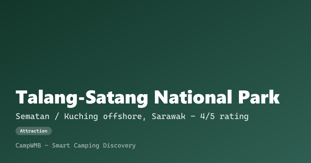 Visual sementara Talang-Satang National Park