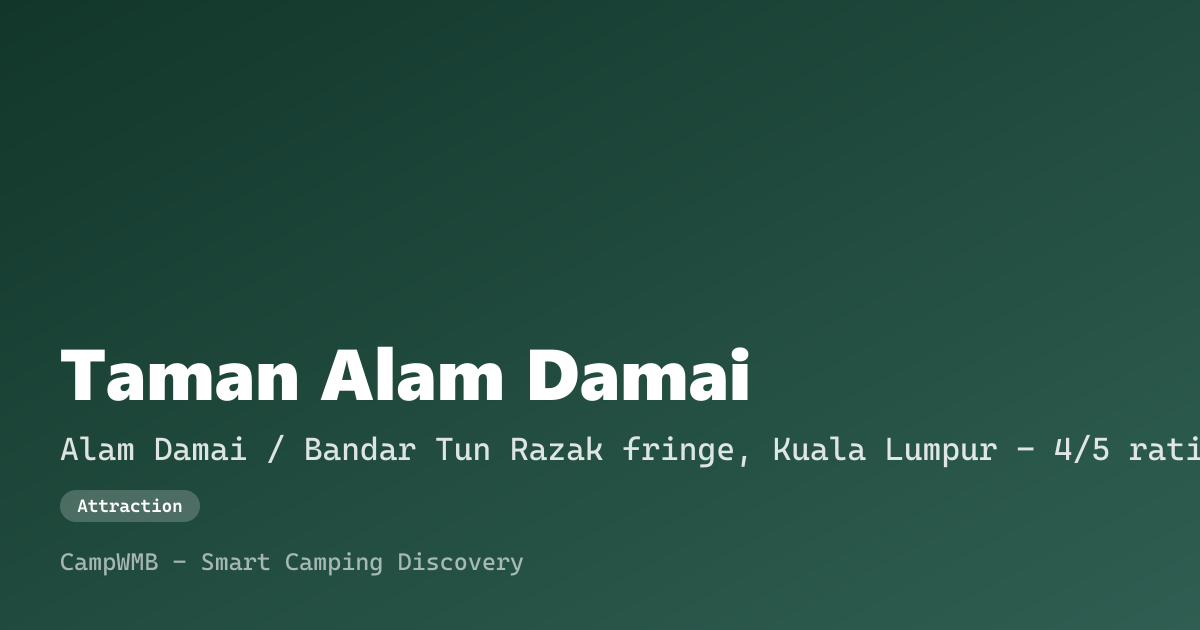 Visual sementara Taman Alam Damai