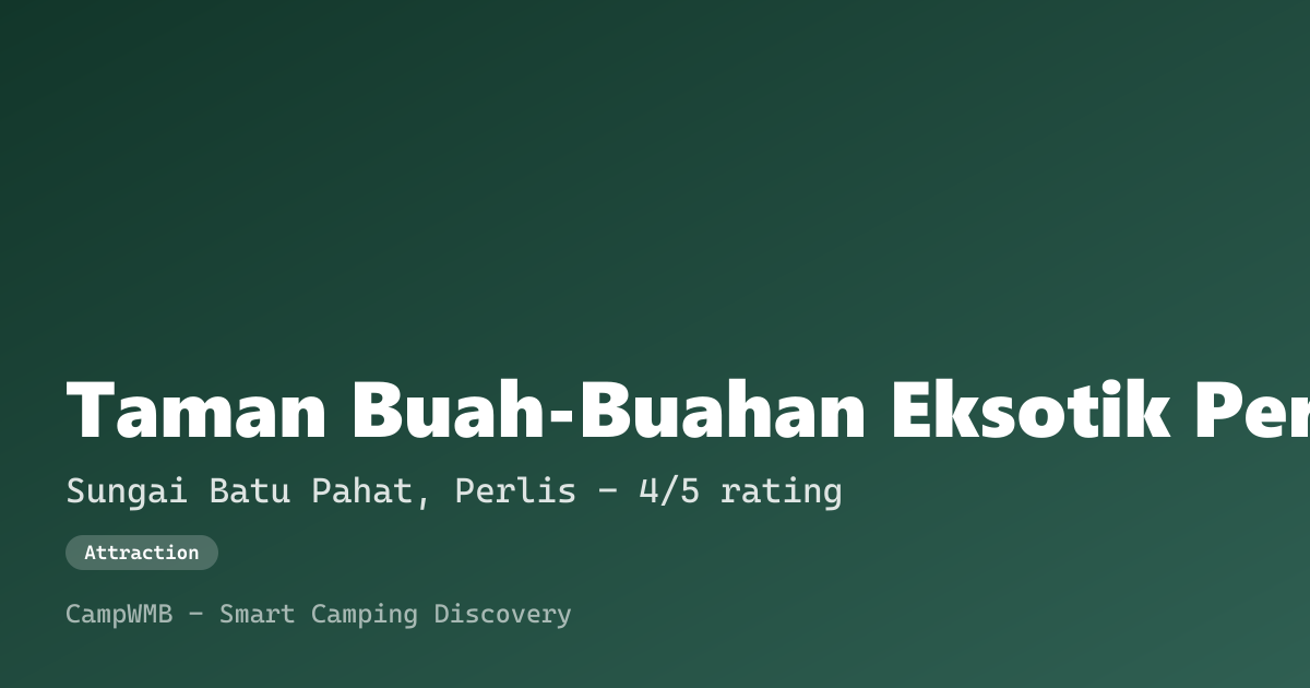 Visual sementara Taman Buah-Buahan Eksotik Perlis / Taman Anggur