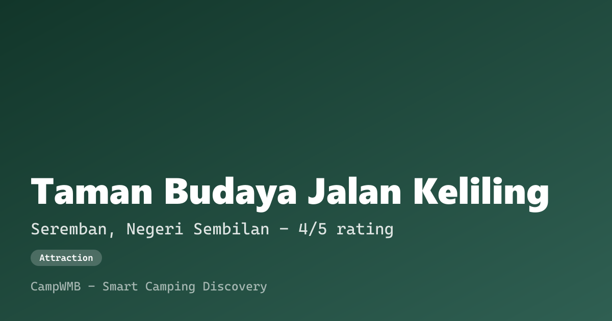 Visual sementara Taman Budaya Jalan Keliling