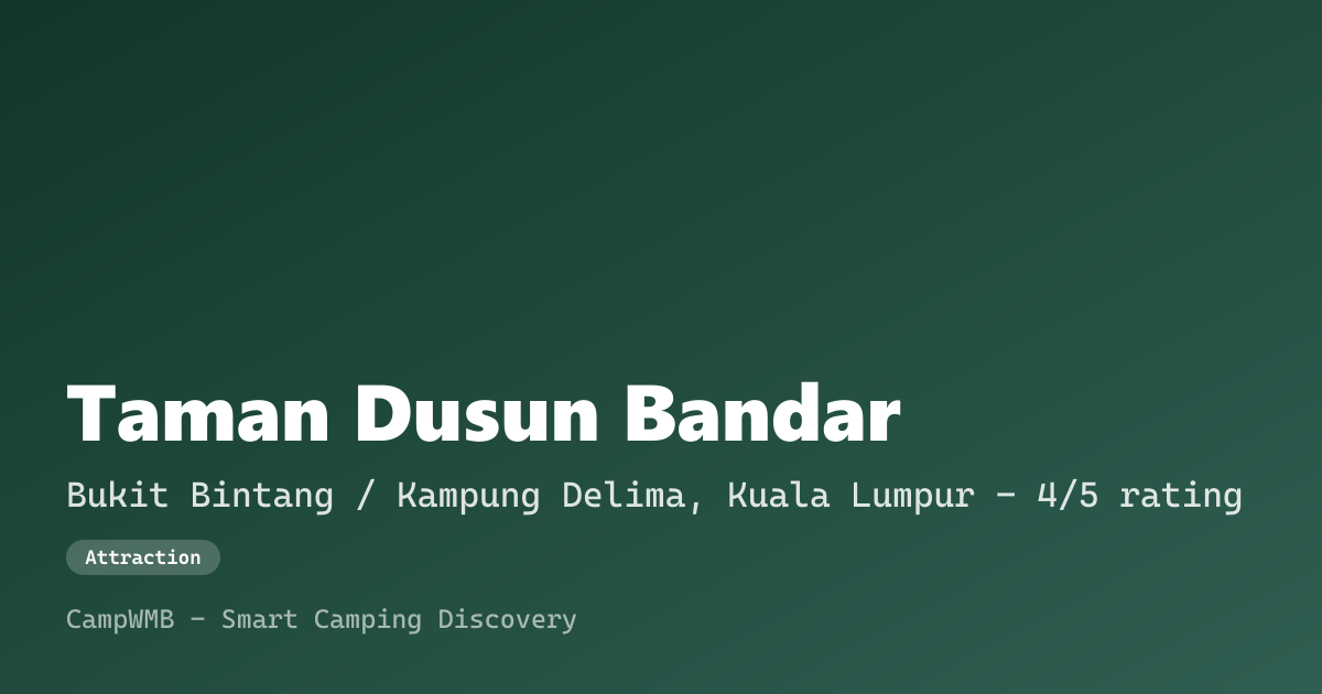 Visual sementara Taman Dusun Bandar
