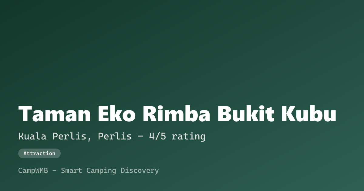 Visual sementara Taman Eko Rimba Bukit Kubu
