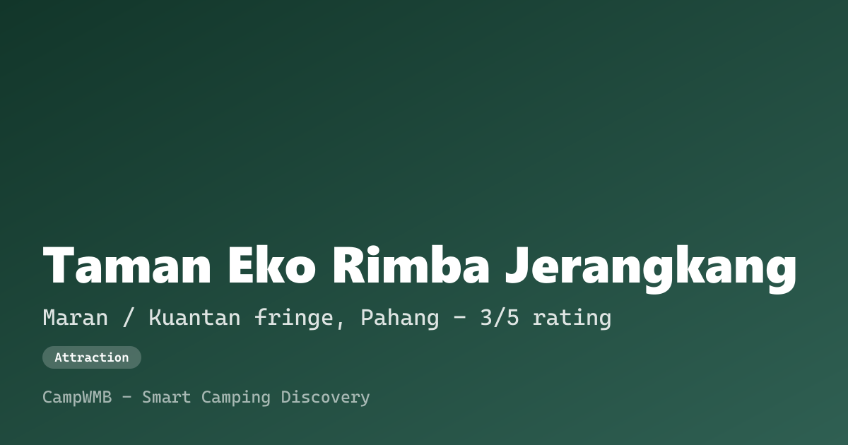 Visual sementara Taman Eko Rimba Jerangkang