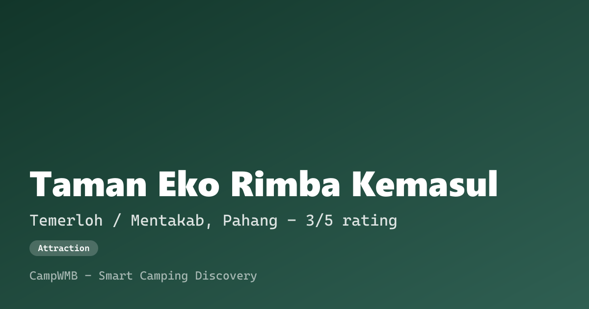 Visual sementara Taman Eko Rimba Kemasul