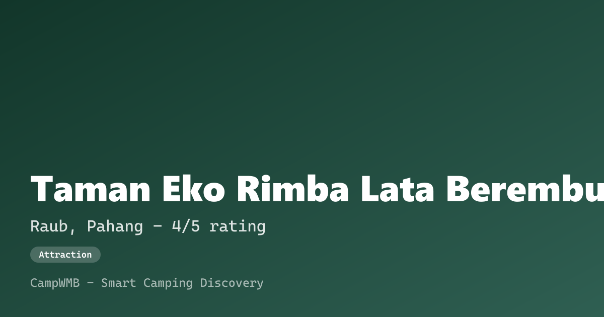 Visual sementara Taman Eko Rimba Lata Berembun