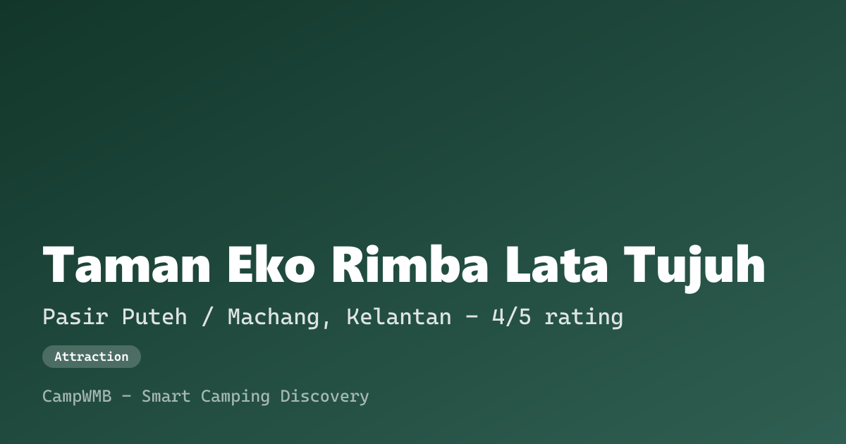 Visual sementara Taman Eko Rimba Lata Tujuh