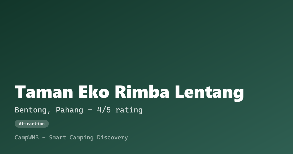 Visual sementara Taman Eko Rimba Lentang