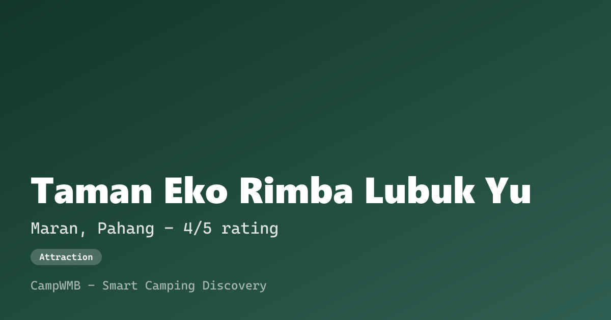 Visual sementara Taman Eko Rimba Lubuk Yu