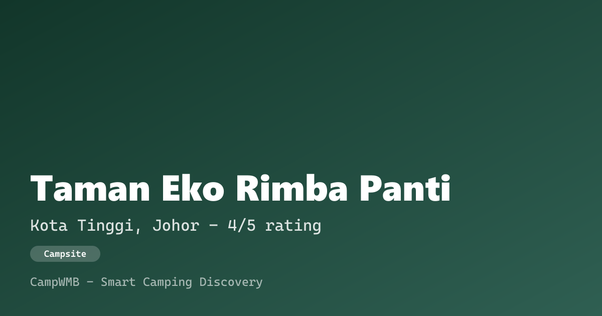 Visual sementara Taman Eko Rimba Panti
