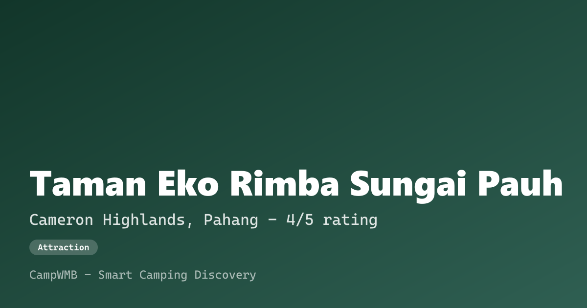 Visual sementara Taman Eko Rimba Sungai Pauh