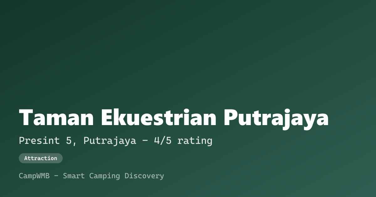 Visual sementara Taman Ekuestrian Putrajaya