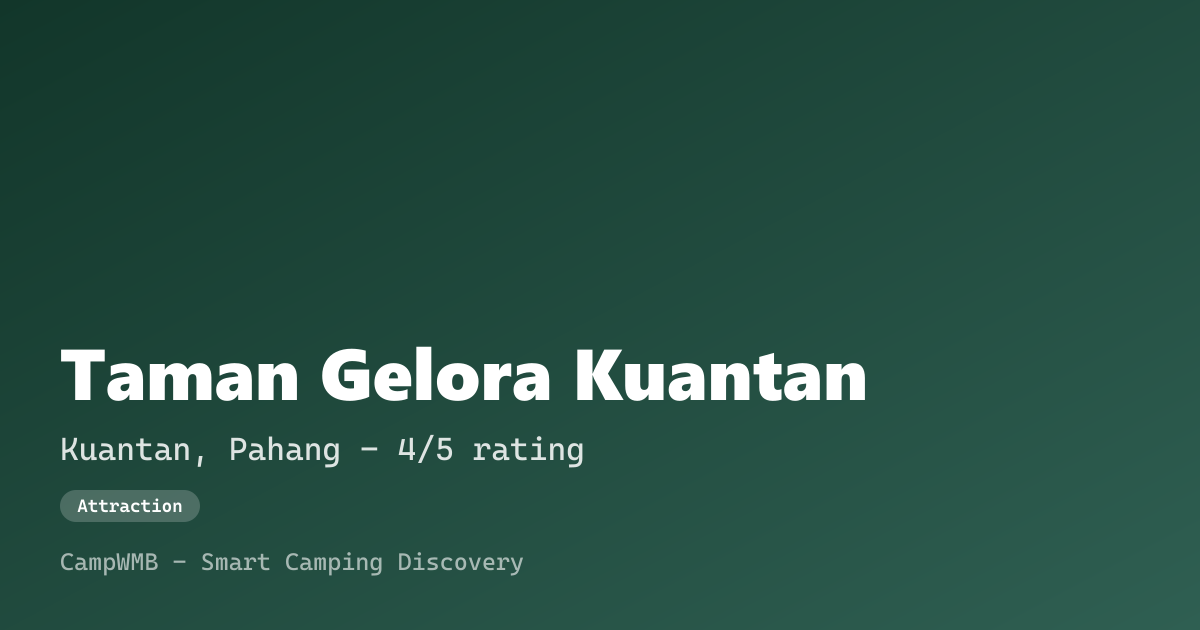 Visual sementara Taman Gelora Kuantan