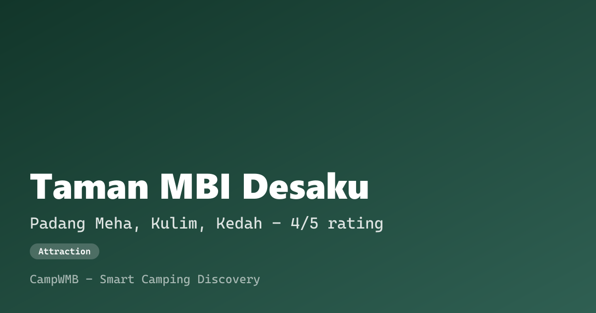 Visual sementara Taman MBI Desaku