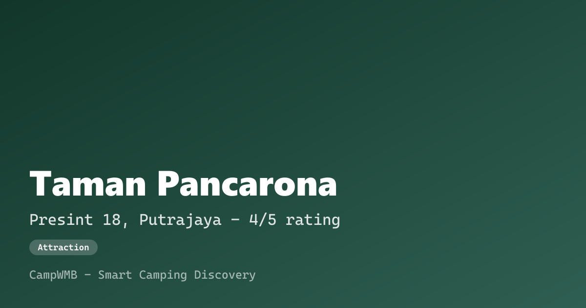 Visual sementara Taman Pancarona