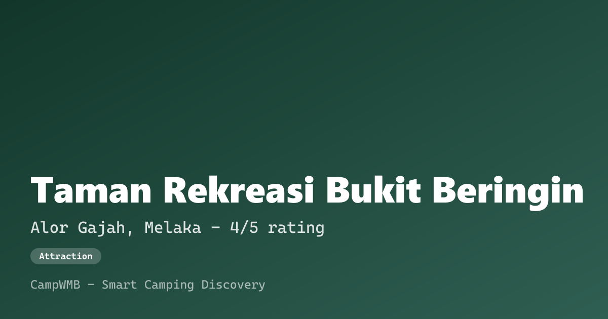 Visual sementara Taman Rekreasi Bukit Beringin