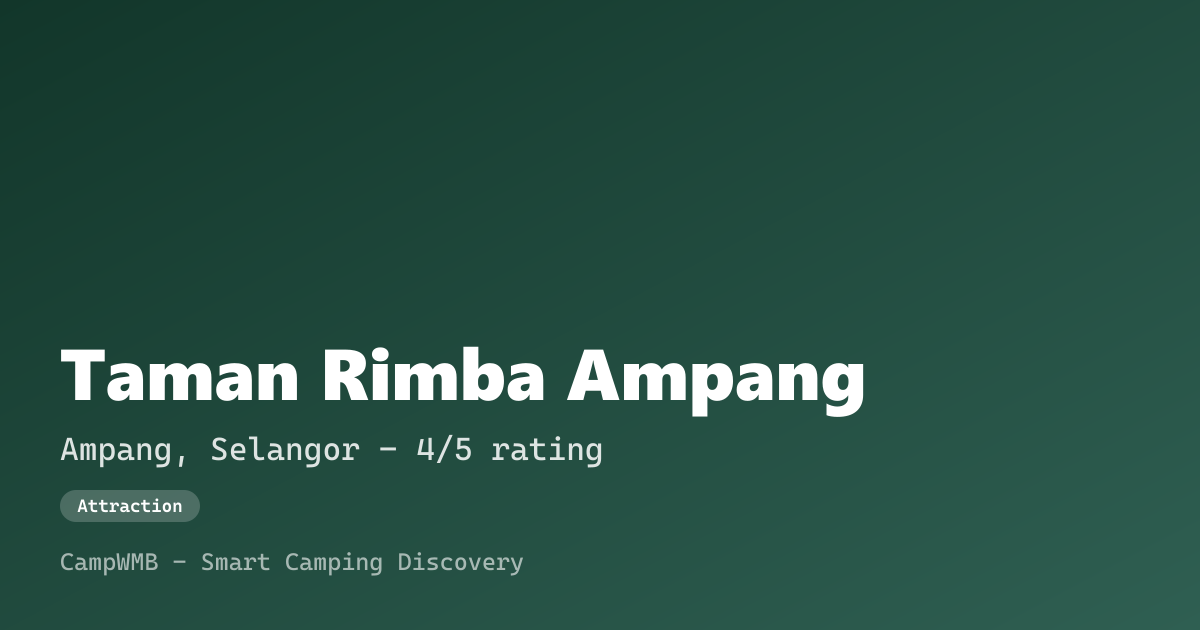 Visual sementara Taman Rimba Ampang