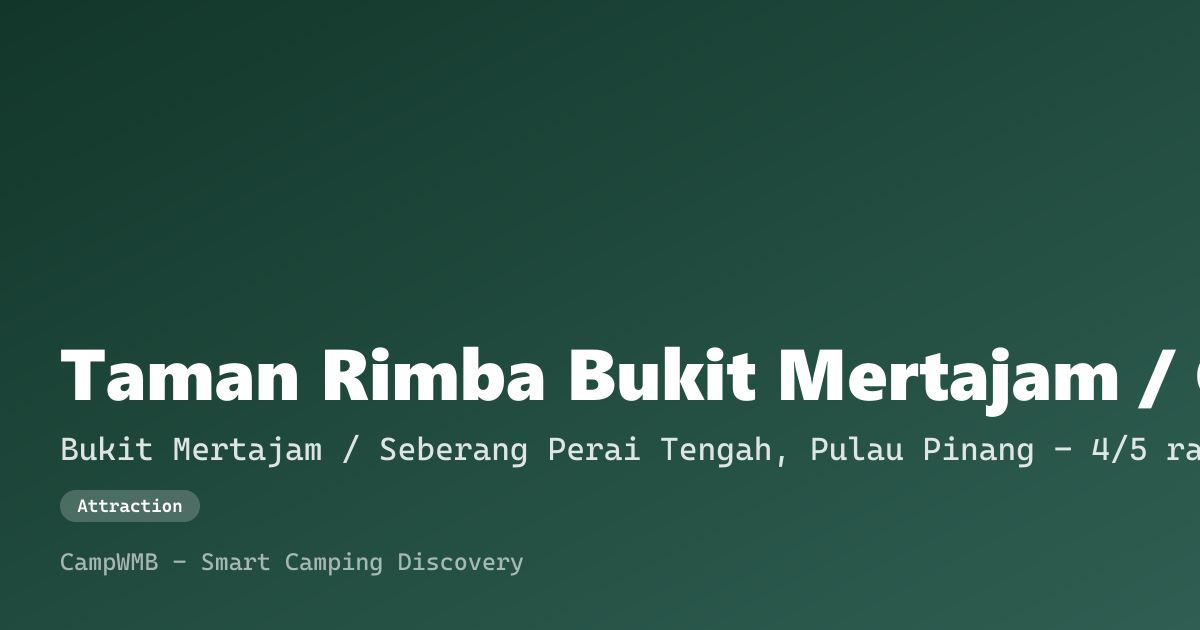 Visual sementara Taman Rimba Bukit Mertajam / Cherok Tok Kun