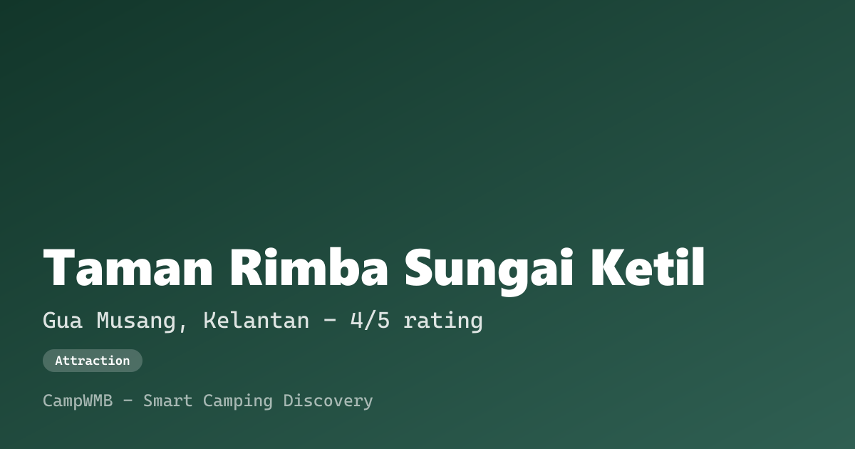 Visual sementara Taman Rimba Sungai Ketil