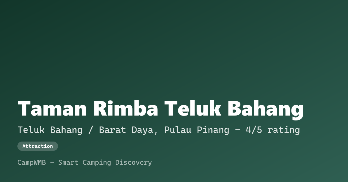 Visual sementara Taman Rimba Teluk Bahang