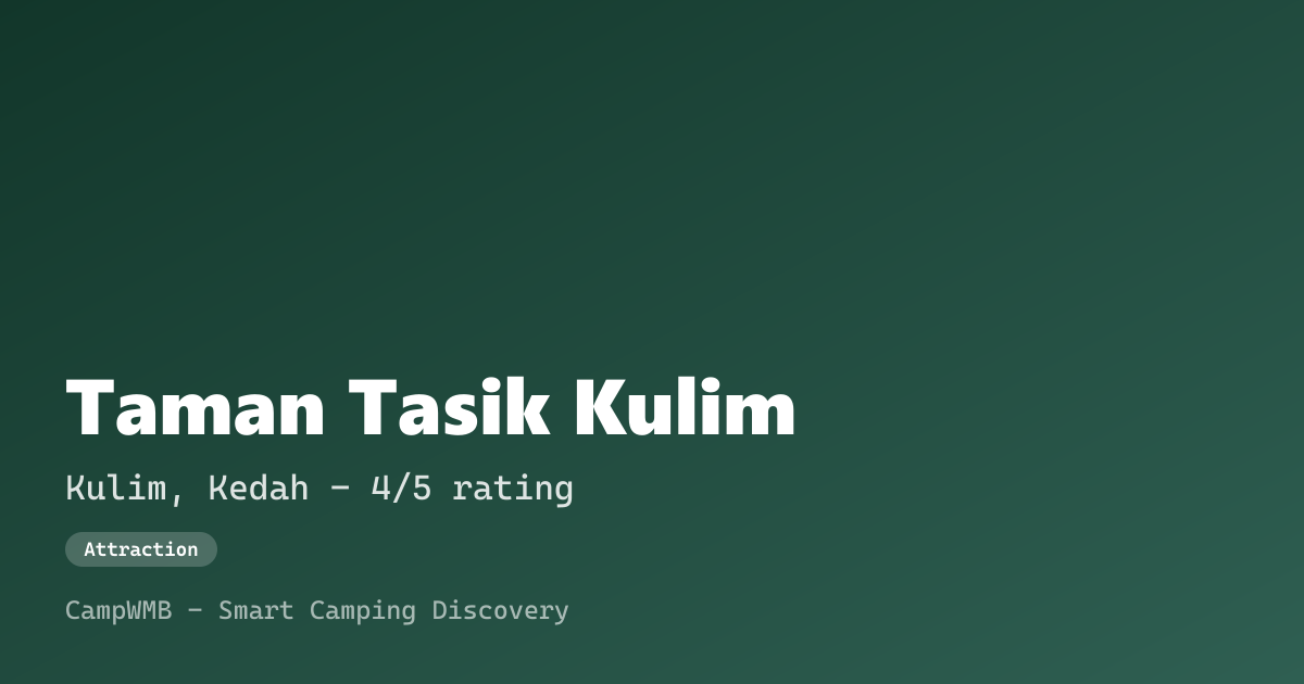 Visual sementara Taman Tasik Kulim