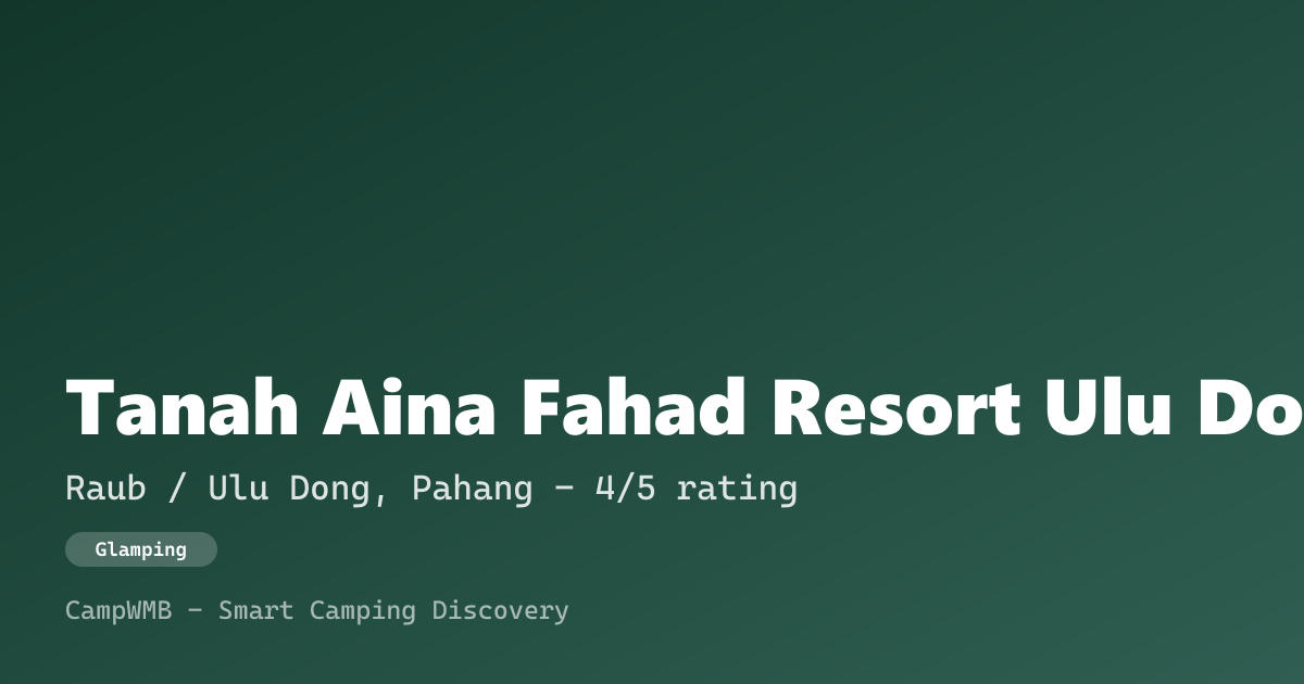 Visual sementara Tanah Aina Fahad Resort Ulu Dong