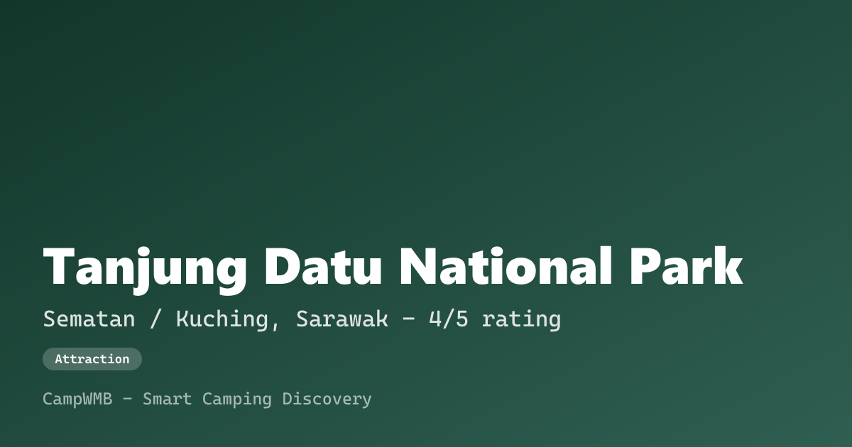 Visual sementara Tanjung Datu National Park