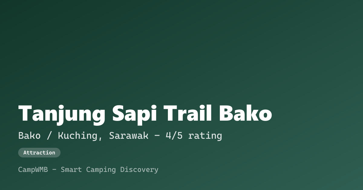 Visual sementara Tanjung Sapi Trail Bako