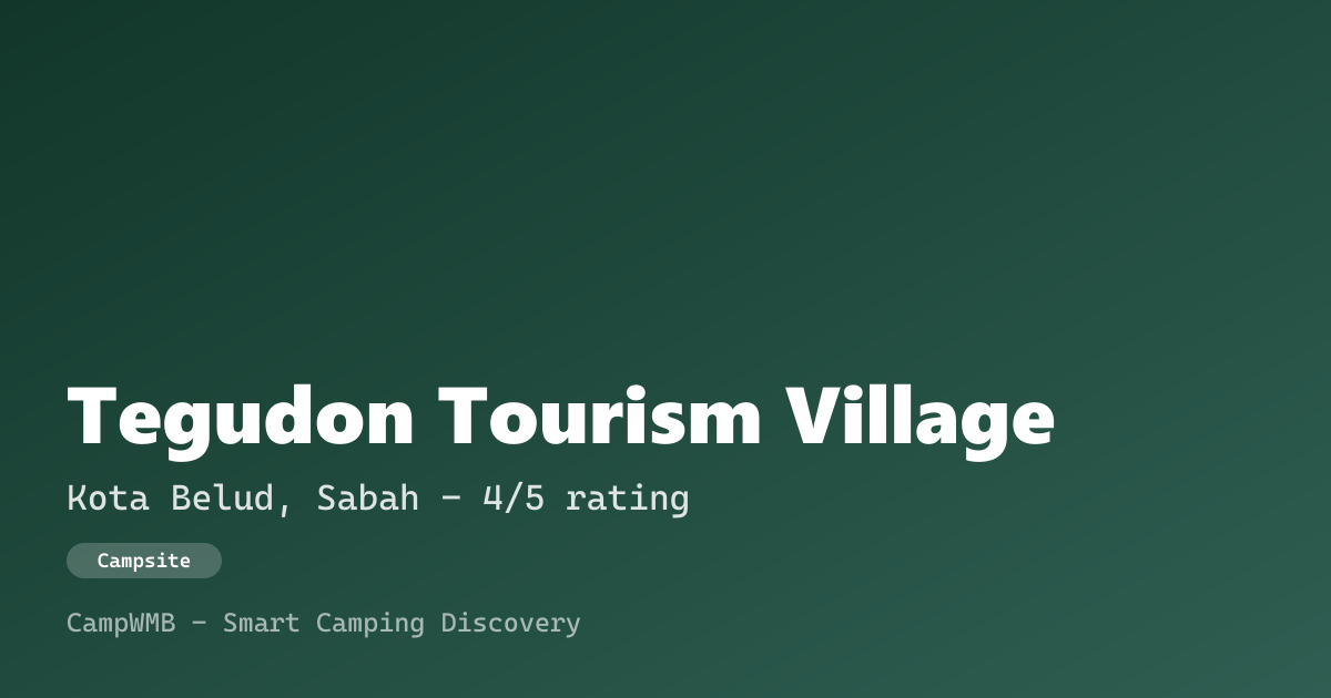 Visual sementara Tegudon Tourism Village