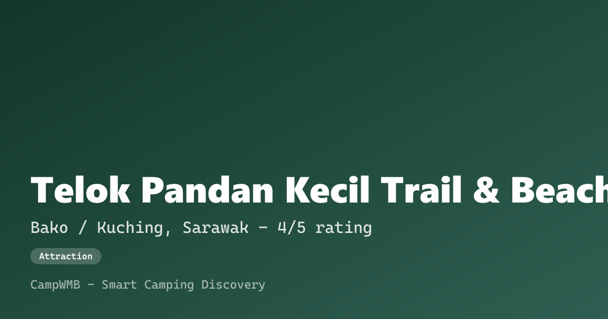 Visual sementara Telok Pandan Kecil Trail & Beach