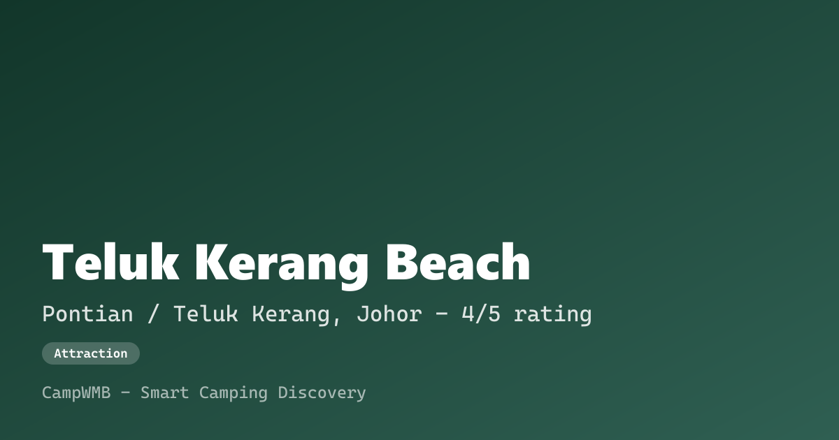 Visual sementara Teluk Kerang Beach