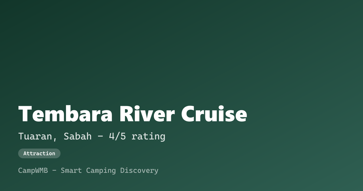 Visual sementara Tembara River Cruise