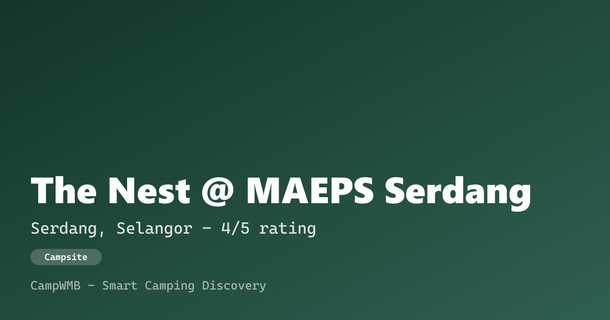 Visual sementara The Nest @ MAEPS Serdang
