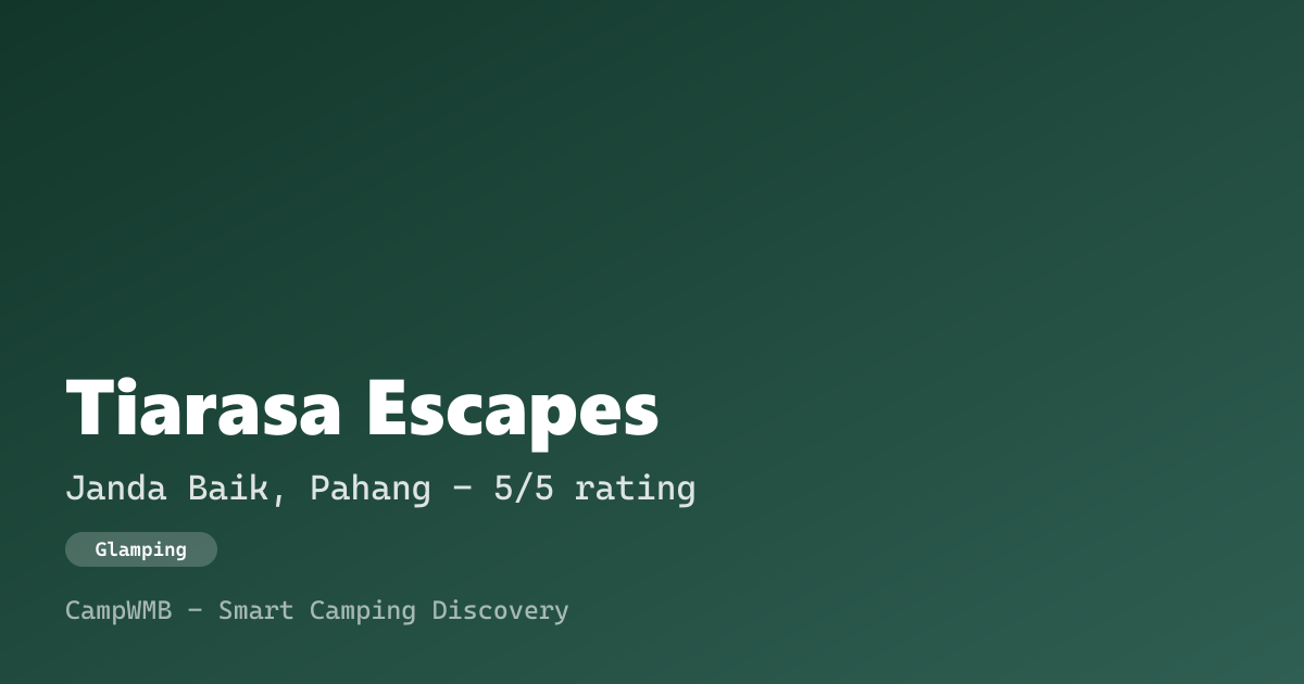 Visual sementara Tiarasa Escapes