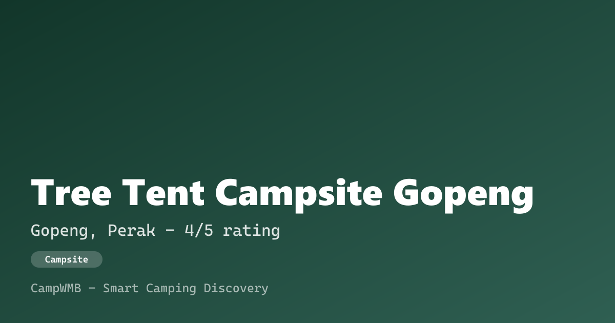 Visual sementara Tree Tent Campsite Gopeng