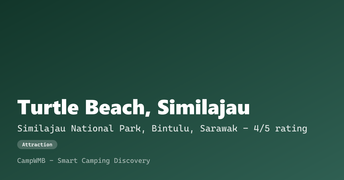 Visual sementara Turtle Beach, Similajau