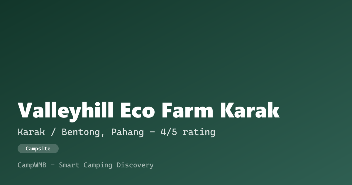 Visual sementara Valleyhill Eco Farm Karak