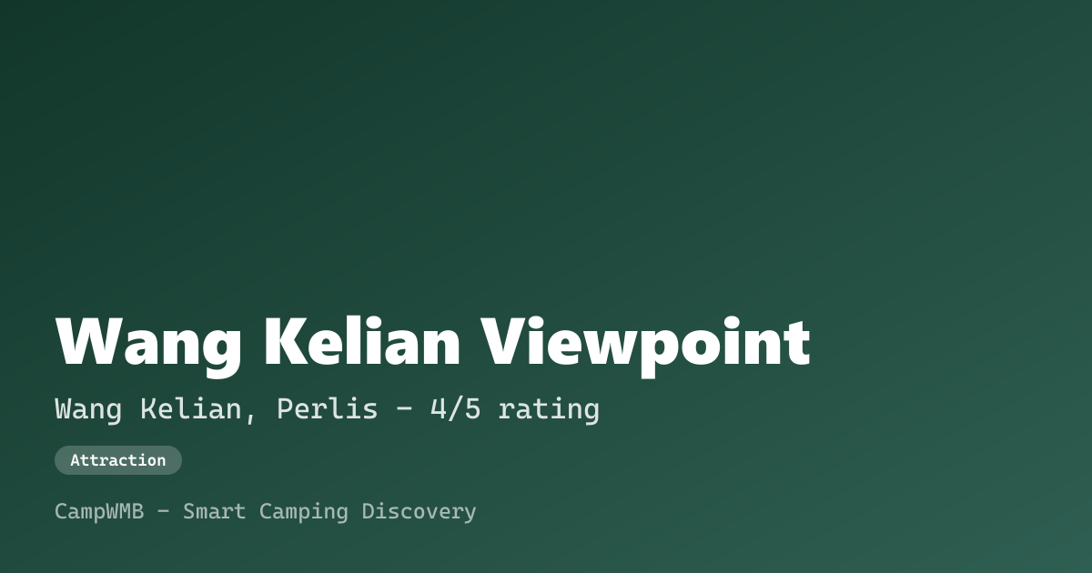 Visual sementara Wang Kelian Viewpoint