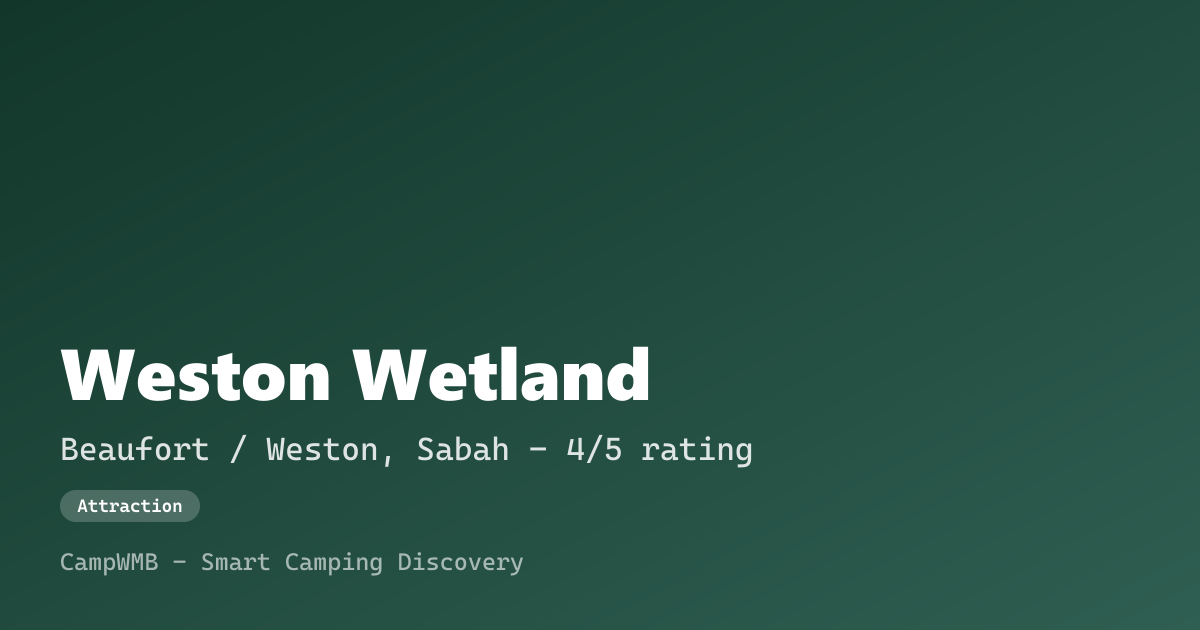 Visual sementara Weston Wetland