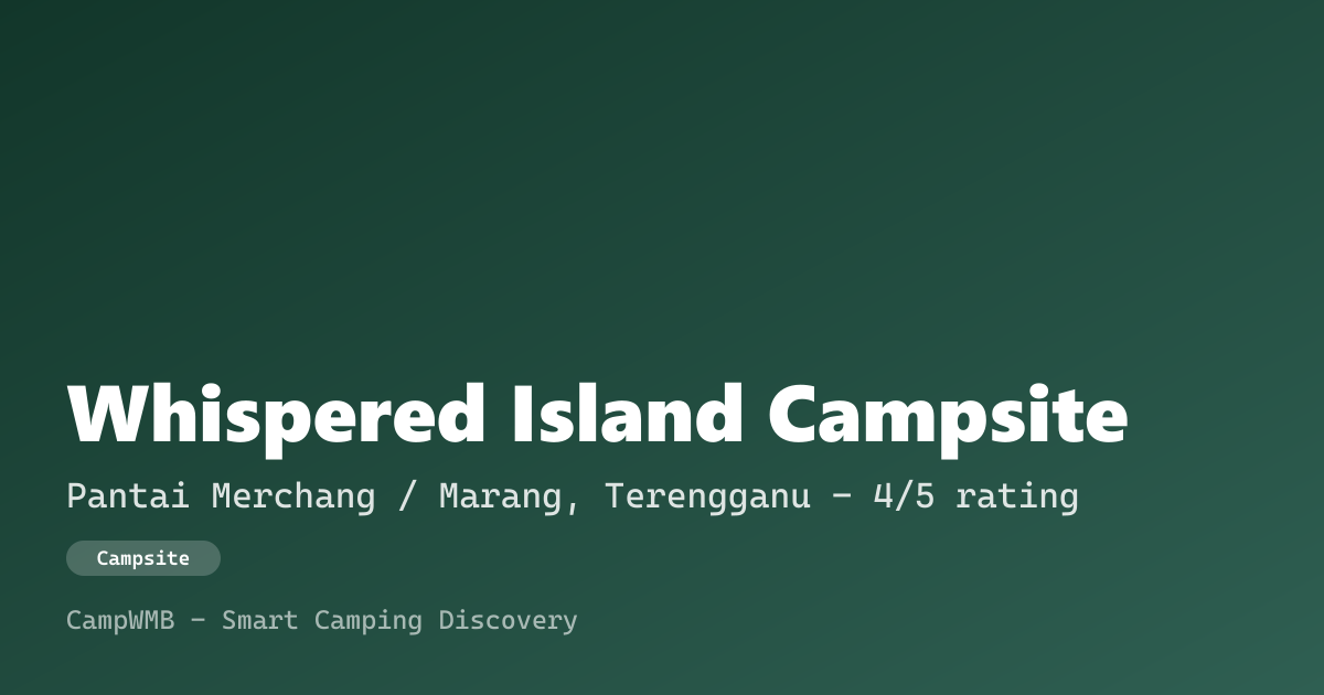 Visual sementara Whispered Island Campsite