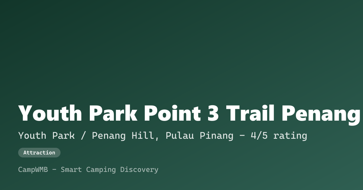 Visual sementara Youth Park Point 3 Trail Penang Hill